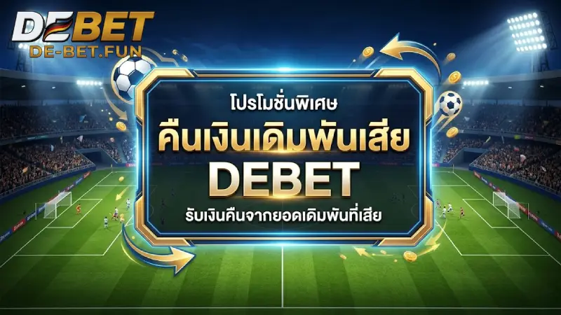 คืนเงินยอดเสีย DEBET รับเงินคืนสูงสุดทุกวัน ถอนได้จริง 100%